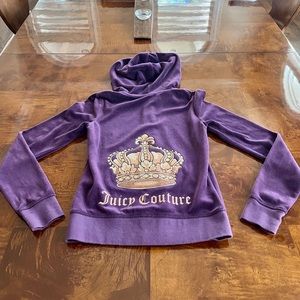 Vintage Juicy Couture Velvet Hood Jacket, royal purple, size XS